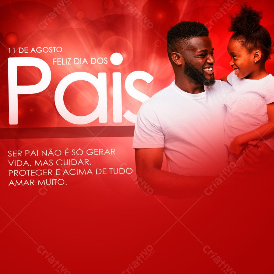 Flyer Dia dos Pais 11 de Agosto PSD Editável