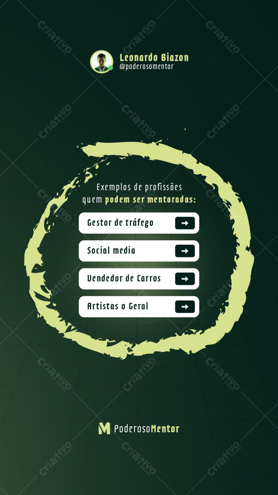 Story para Mentoria de Carreira PSD Editável