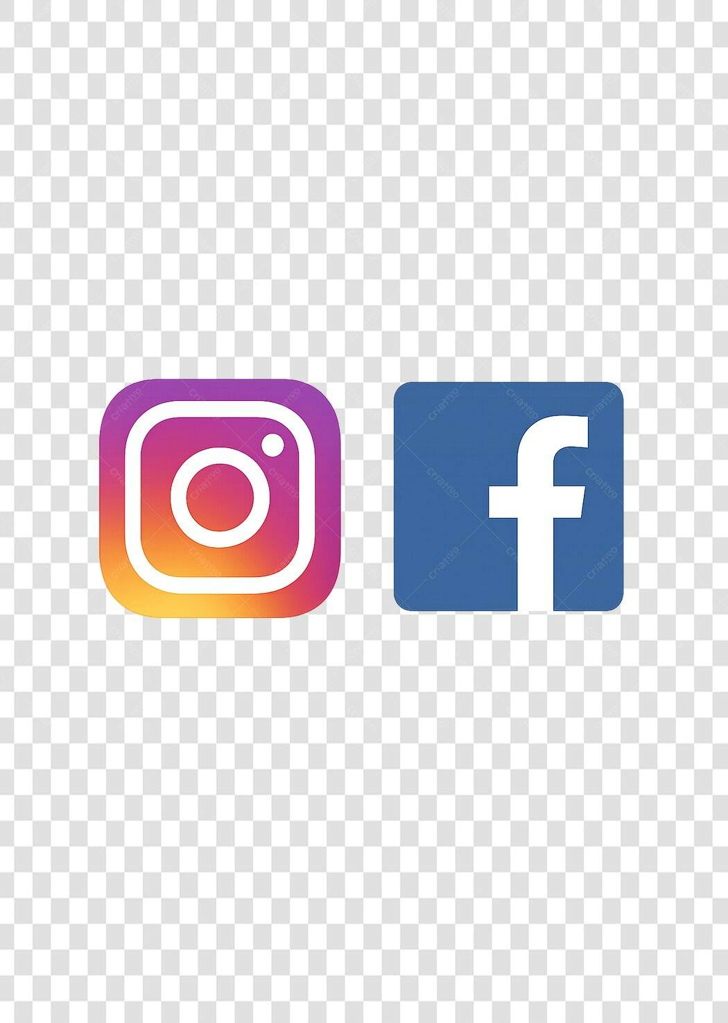 Logos Instagram e Facebook PNG com fundo transparente