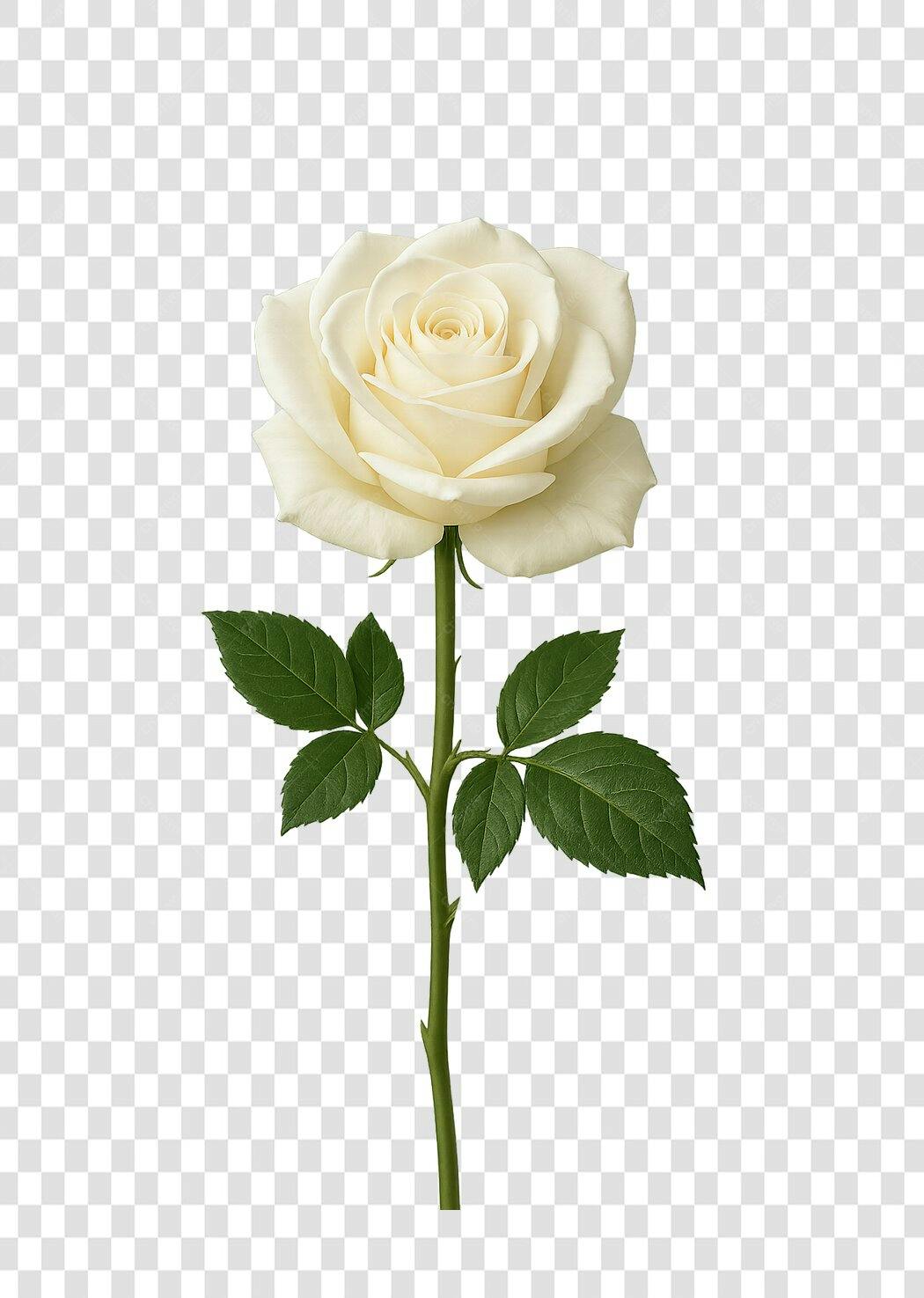 Imagem Rosa Branca PNG com fundo transparente