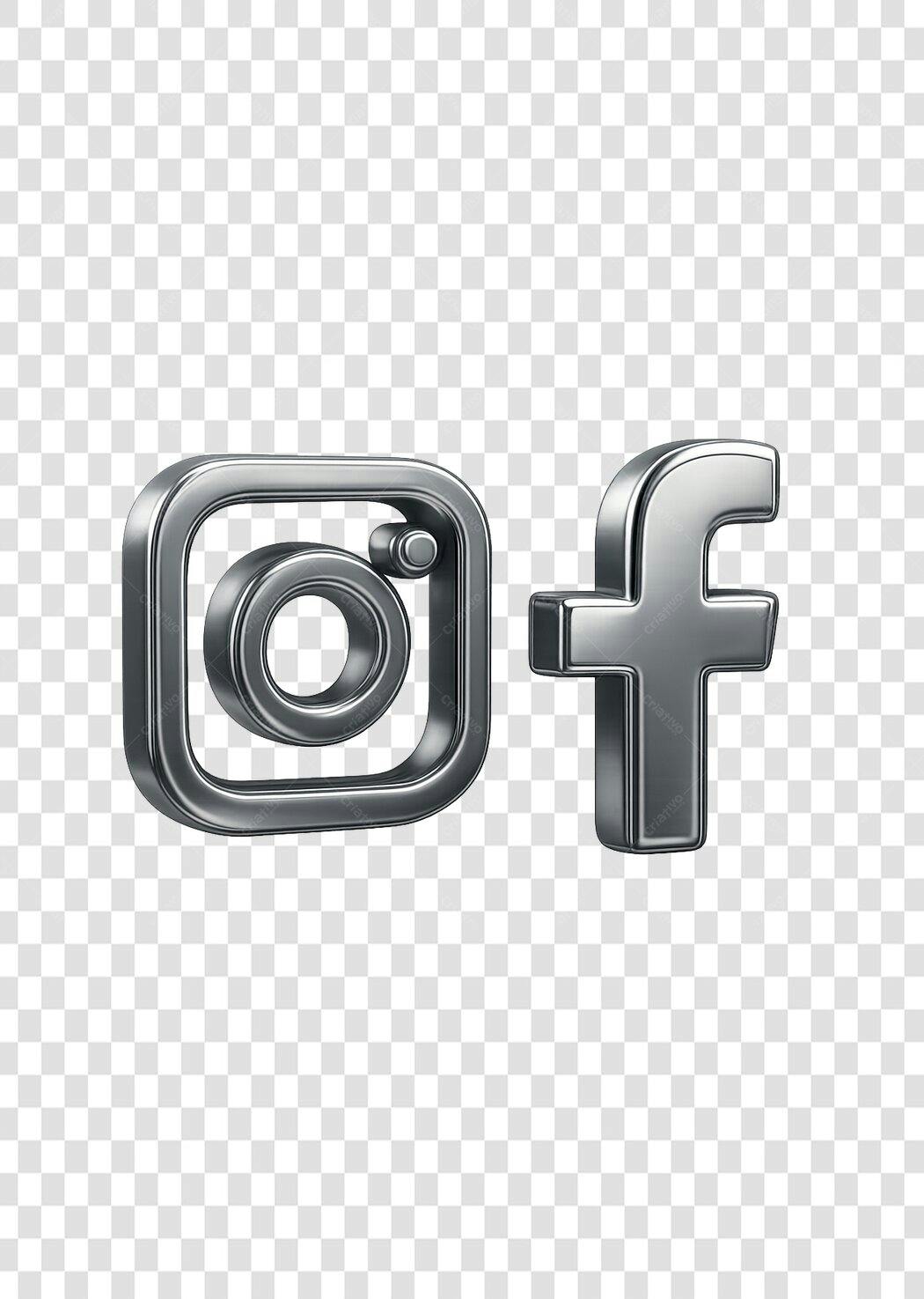 Logo Redes Sociais Instagram Facebook PNG com fundo transparente