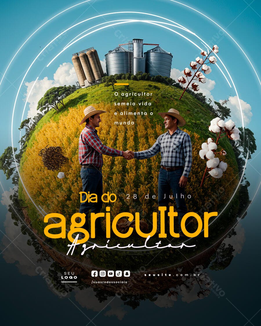 Flyer Dia do Agricultor 28 de Julho PSD Editável