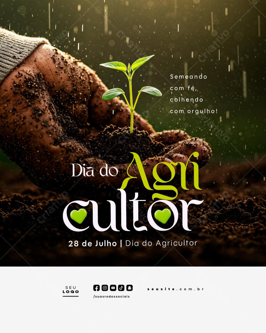 Flyer Dia do Agricultor 28 de Julho PSD Editável