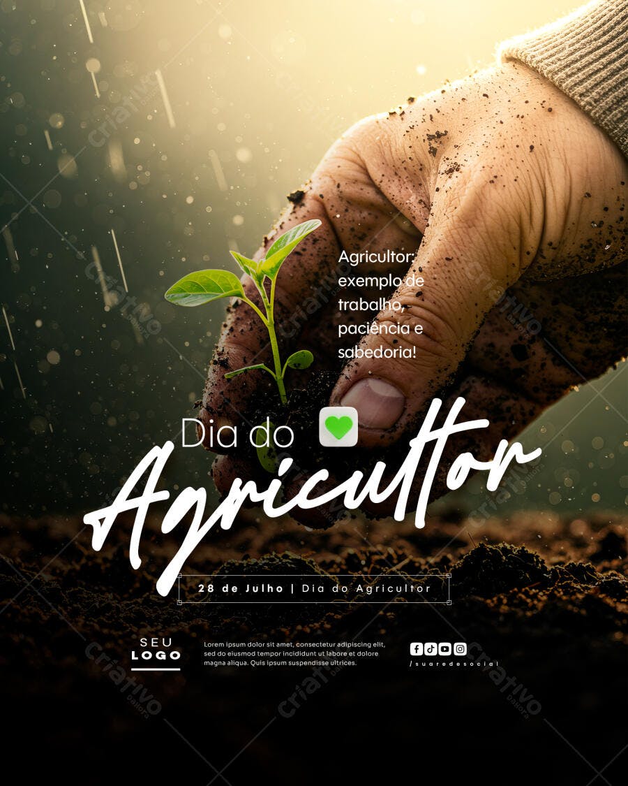 Flyer Dia do Agricultor 28 de Julho PSD Editável