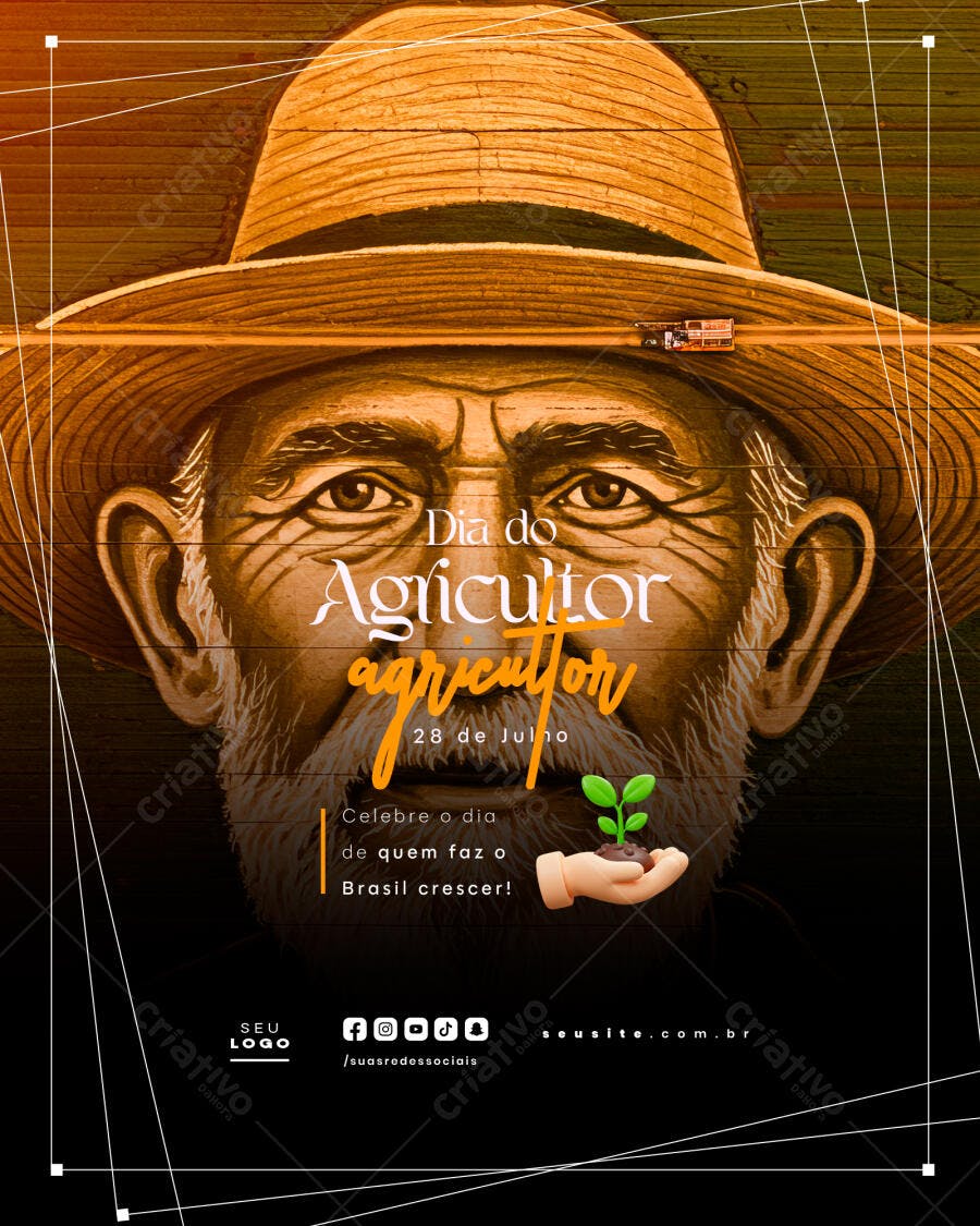 Flyer Dia do Agricultor 28 de Julho PSD Editável