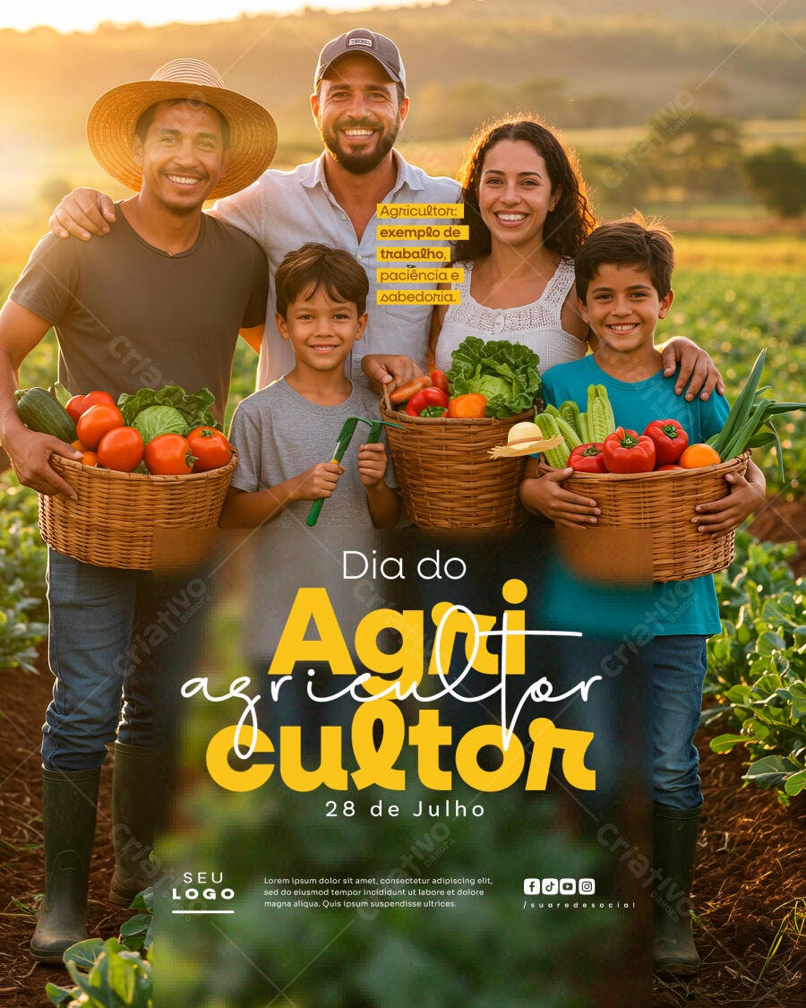 Flyer Dia do Agricultor 28 de Julho PSD Editável