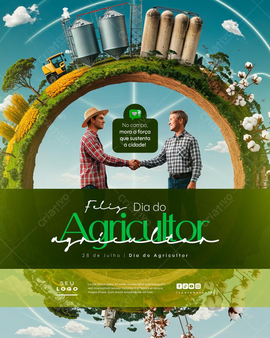 Flyer Dia do Agricultor 28 de Julho PSD Editável