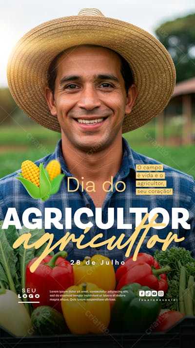 Dia do Agricultor 28 de Julho Story social media psd editável (2)