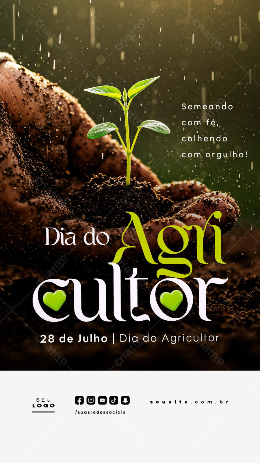 Flyer Dia do Agricultor 28 de Julho PSD Editável