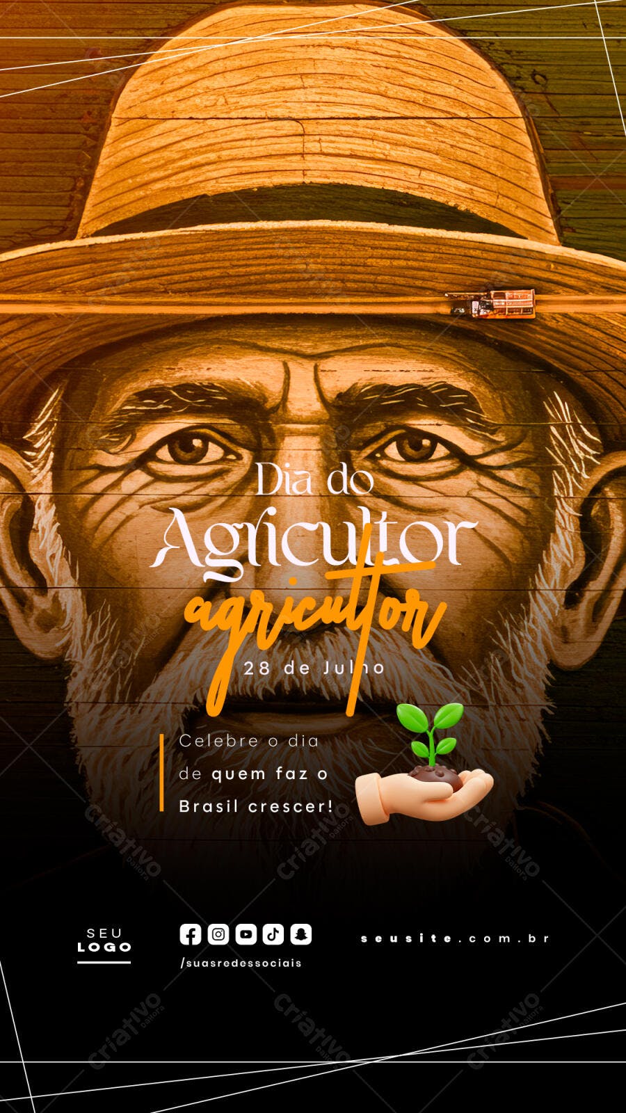 Flyer Dia do Agricultor 28 de Julho PSD Editável