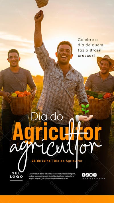 Dia do Agricultor 28 de Julho Story social media psd editável (19)
