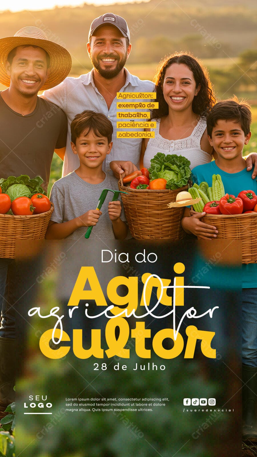 Flyer Dia do Agricultor 28 de Julho PSD Editável