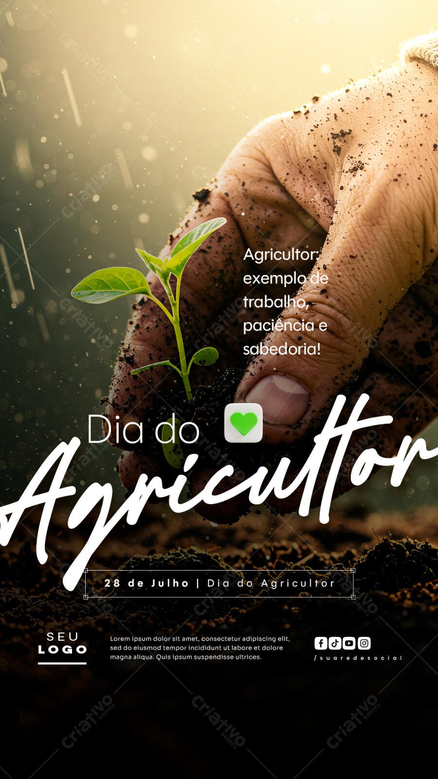 Flyer Dia do Agricultor 28 de Julho PSD Editável