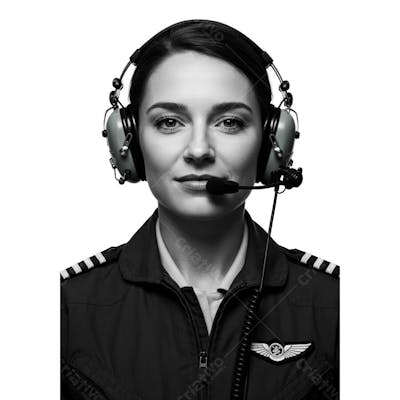 Uma piloto em close-up (1)