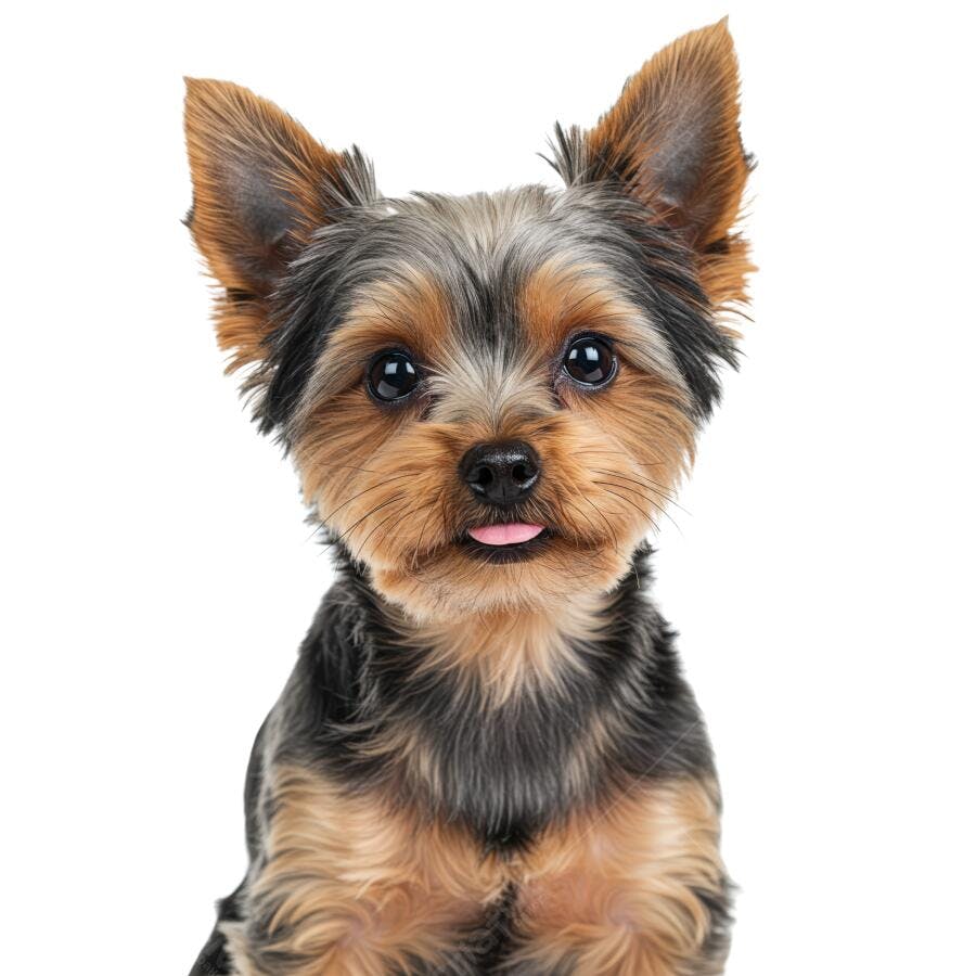 Yorkshire Terrier filhote com língua de fora