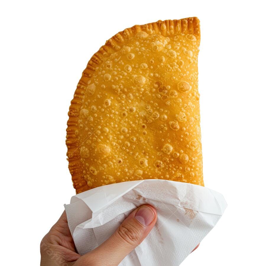 Pastel dourado em mão