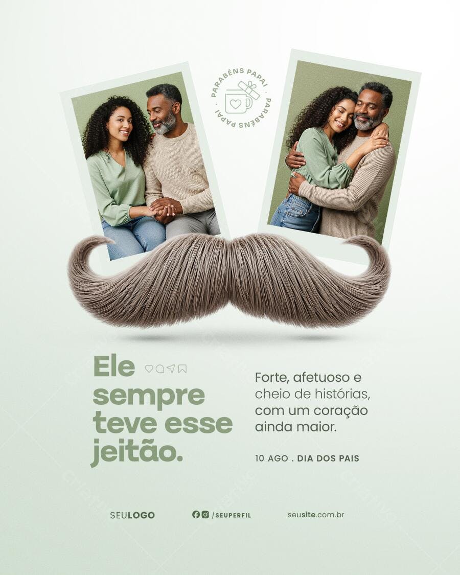 Postagem Dia dos Pais PSD Editável
