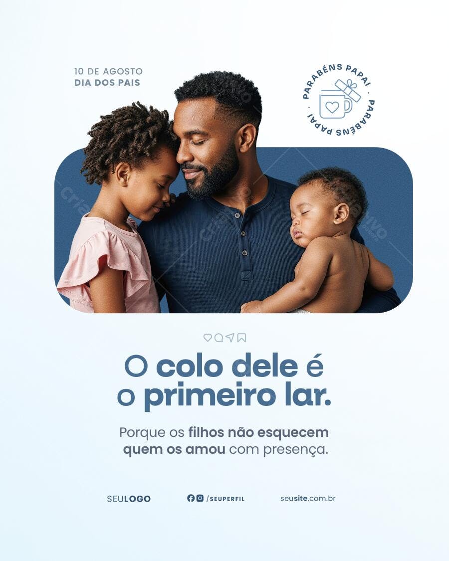 Postagem Dia dos Pais PSD Editável