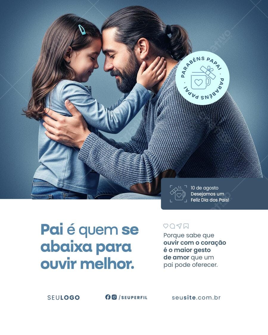 Postagem Dia dos Pais PSD Editável