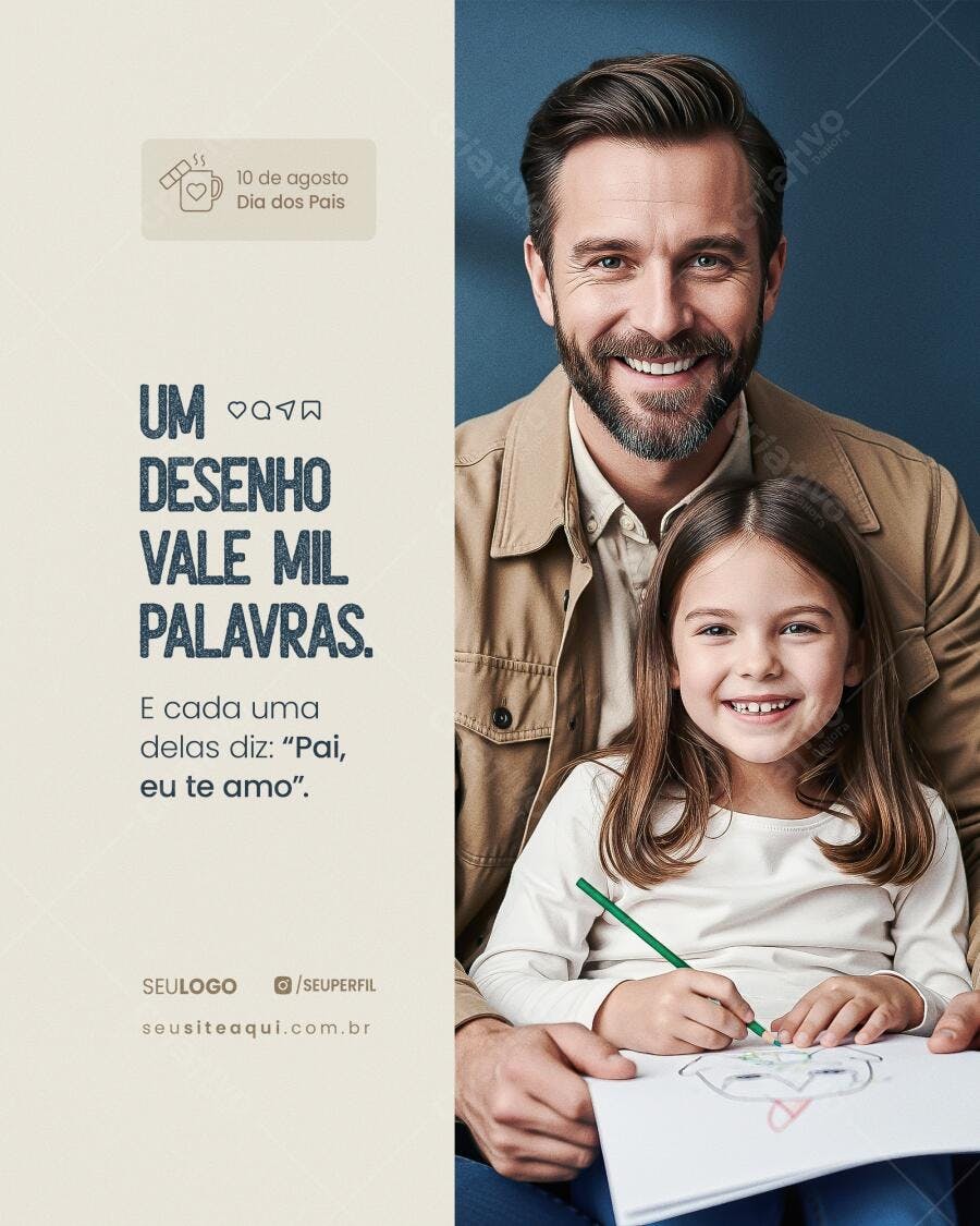Postagem Dia dos Pais PSD Editável