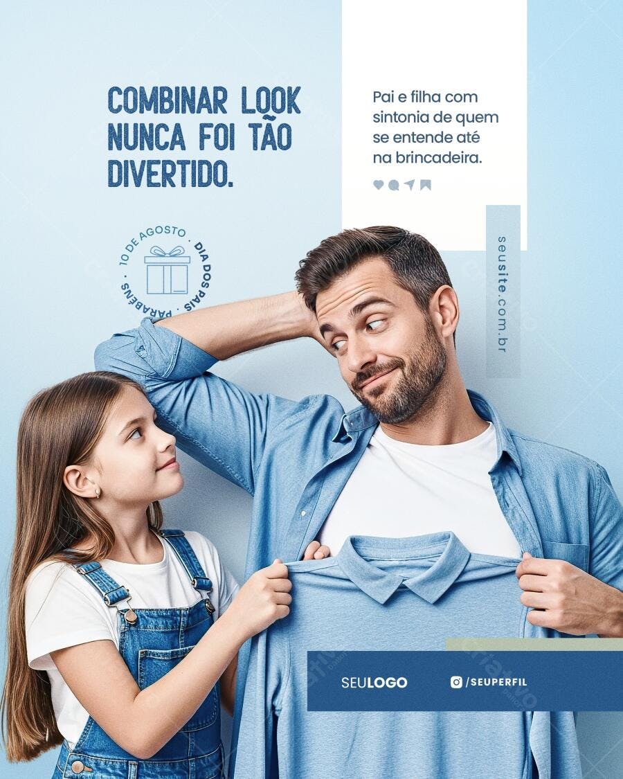 Post para Dia dos Pais PSD Editável