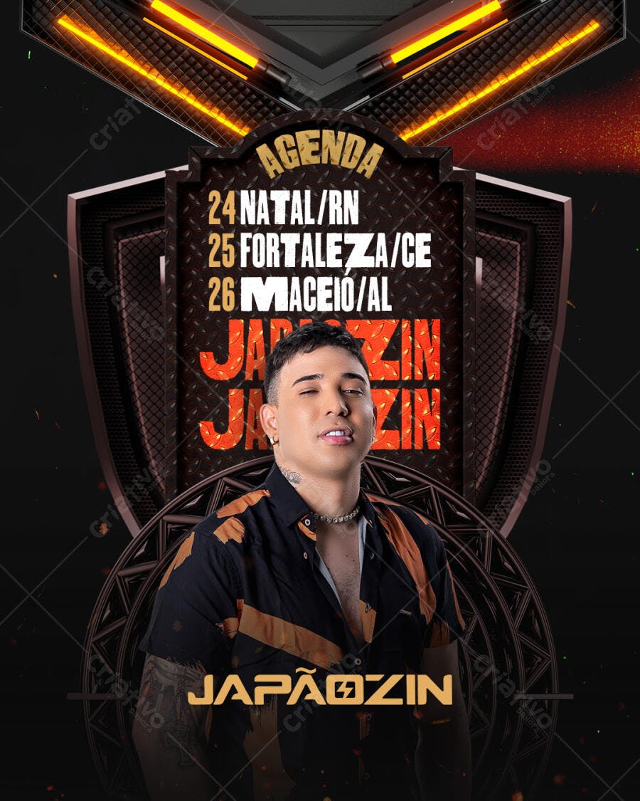 Flyer Show Japãozin PSD Editável