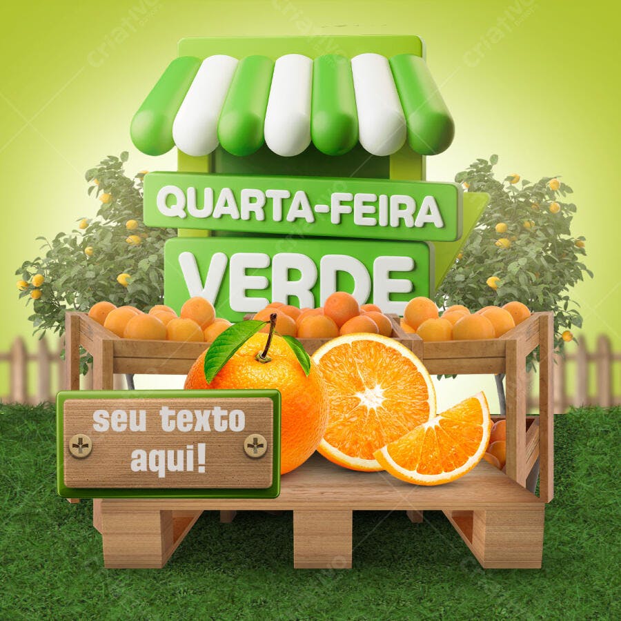 Flyer para Feira Verde PSD Editável