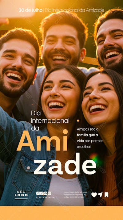 Dia Internacional da Amizade 30 de Julho psd editavel social media Story (3)