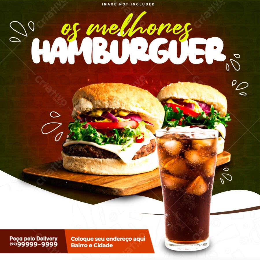 Flyer para Lanchonete Hamburgueria PSD Editável