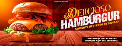 FLYER MIDIA SOCIAL - DELICIOSO HAMBURGUER