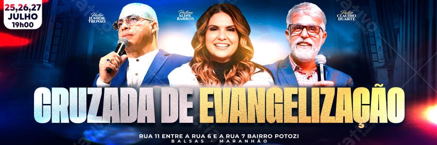 Banner para Cruzada de Evangelização PSD Editável