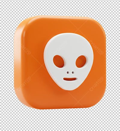 Símbolo ET Extraterrestre Renderizado em 3D