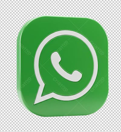 Símbolo Whatsapp Renderizado em 3D