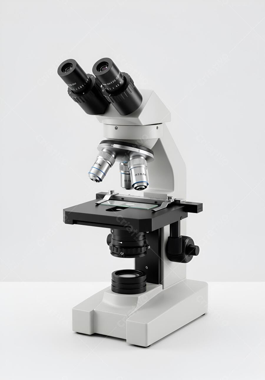 Microscópio binocular de laboratório