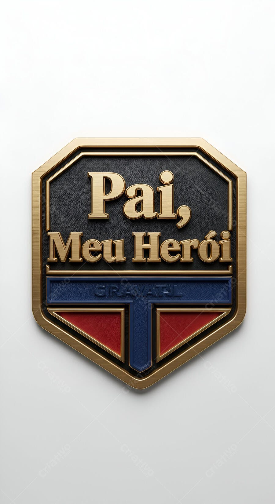 Placa homenagem Pai Meu Herói Dia dos Pais