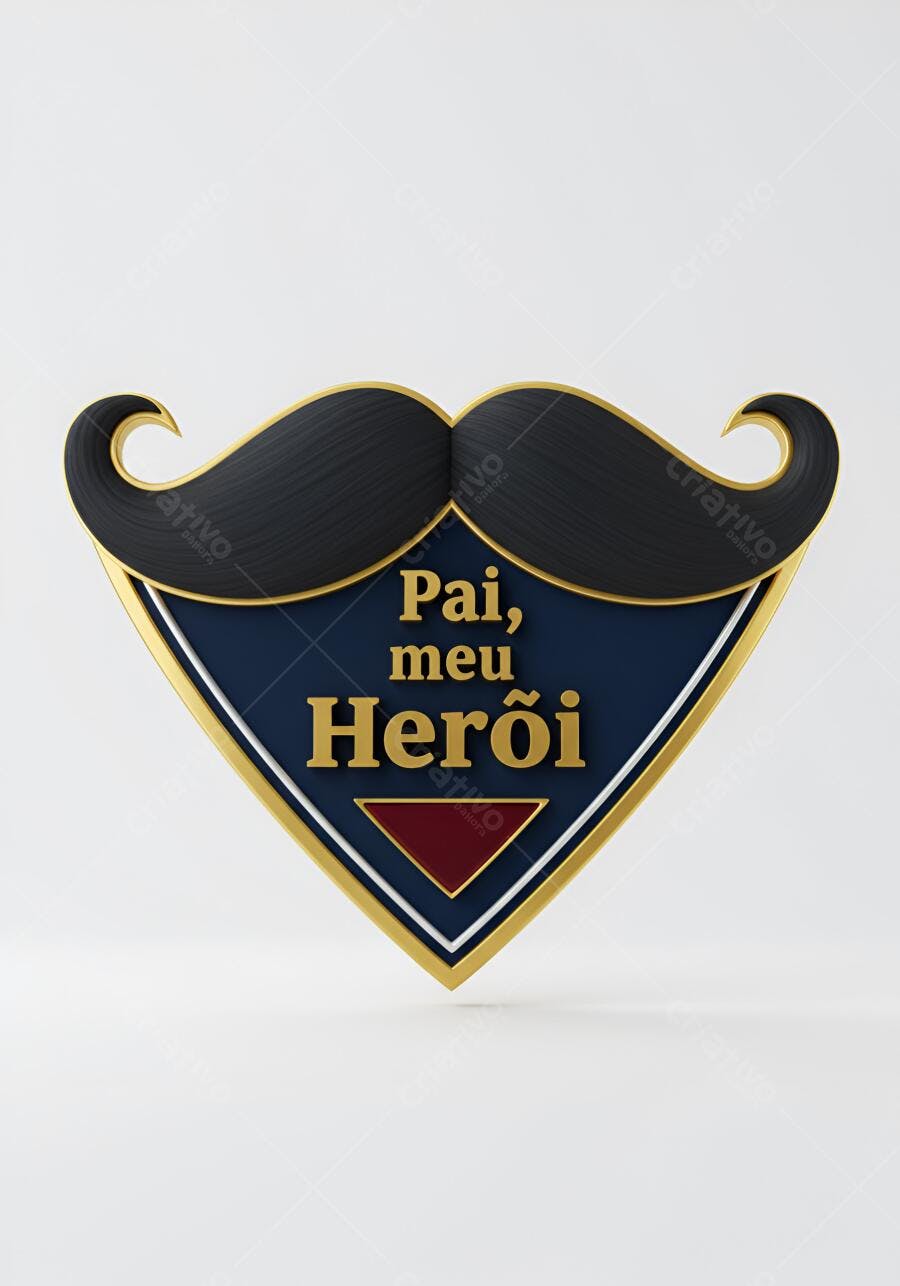 Placa Dia dos Pais Bigode Herói