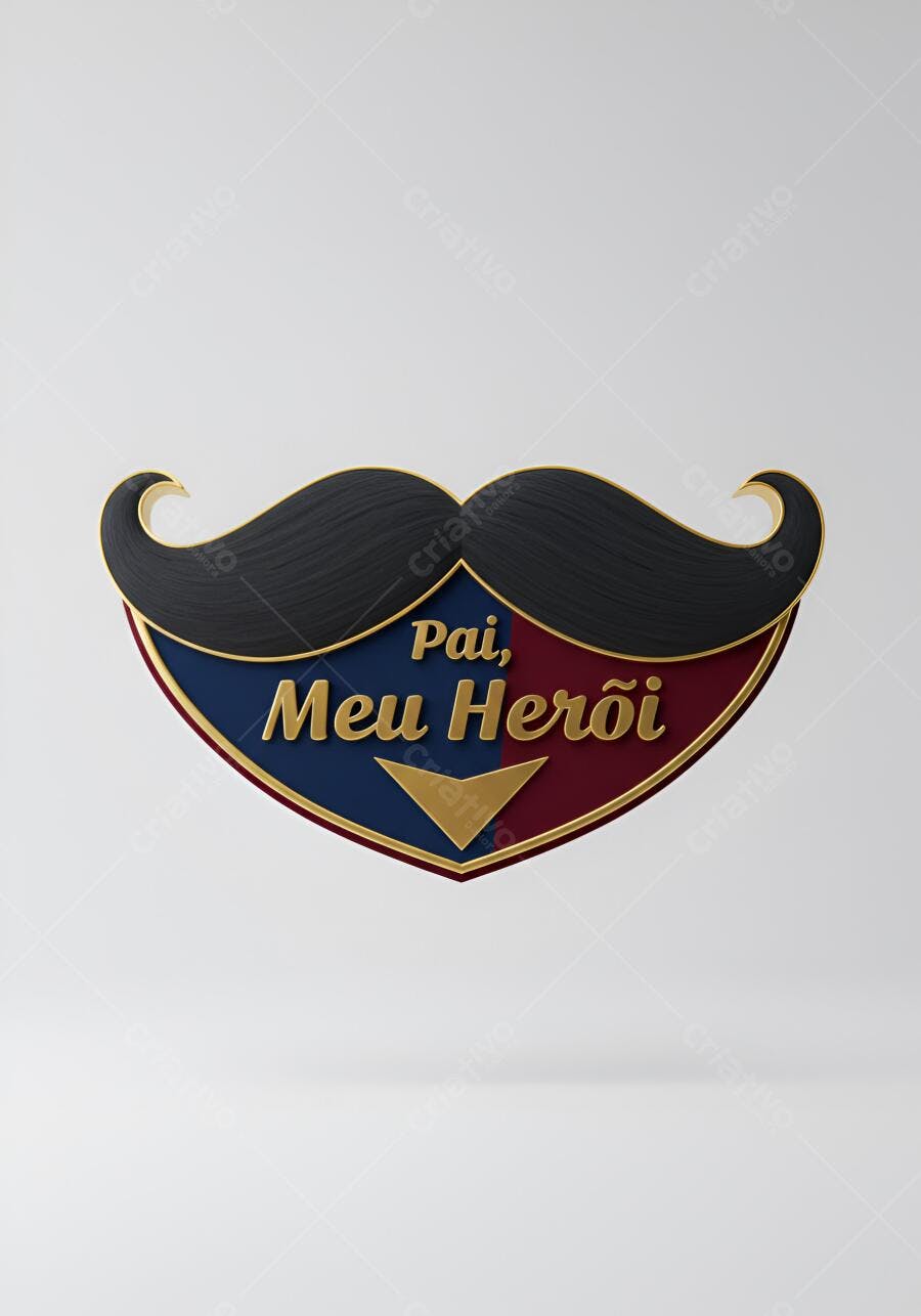 Bigode e Escudo Pai Meu Herói Dia dos Pais