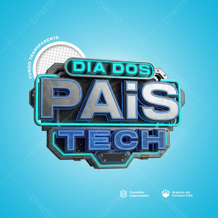 Banner Dia dos Pais Tech PSD Editável