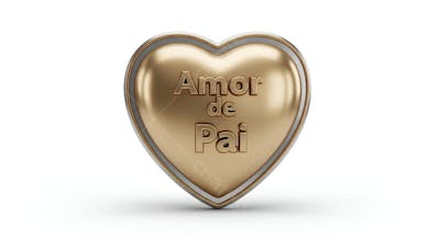 Dia dos Pais-Coração metálico com lettering em alto-relevo (10)
