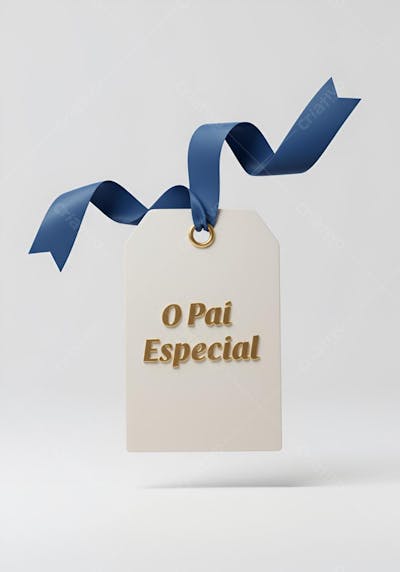 Dia dos Pais-Etiqueta de presente com fita voando (2)