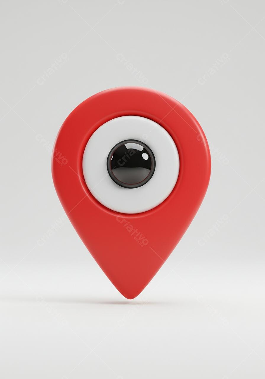 Marcador GPS com câmera vermelha e branca