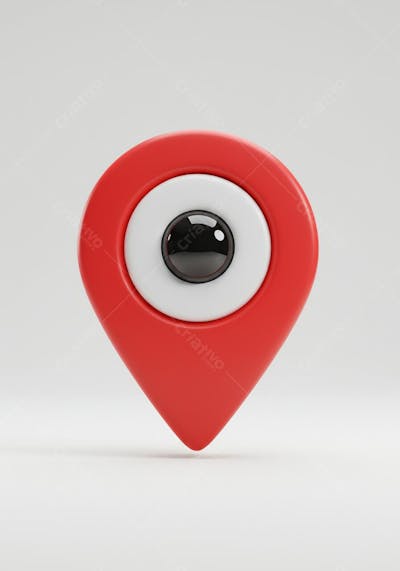 pin de localização 3d