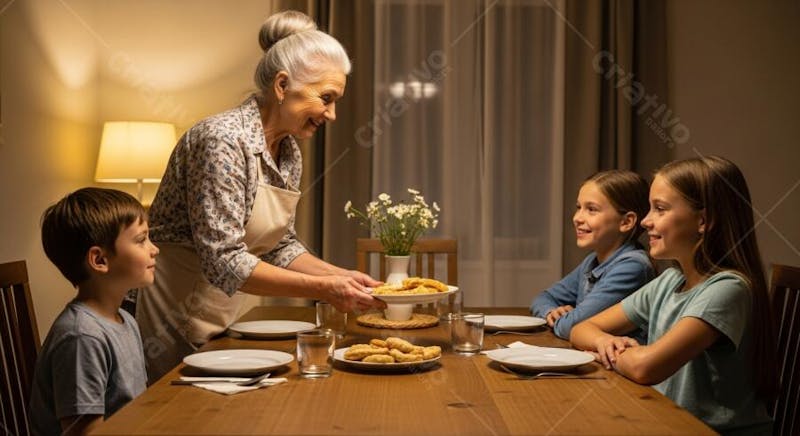 av[o servindo o jantar para os netos- (1)