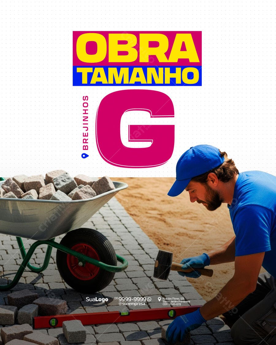 Post para Obras PSD Editável