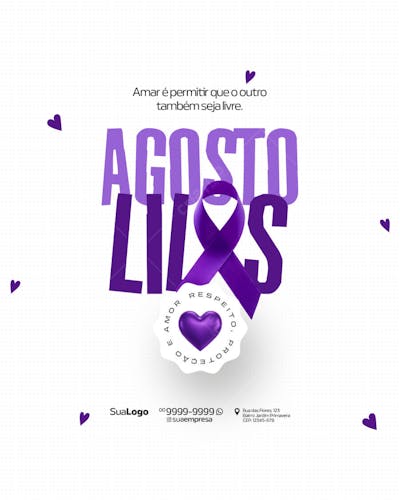 Social Media Agosto Lilás Conscientização Violência Contra a Mulher (9)