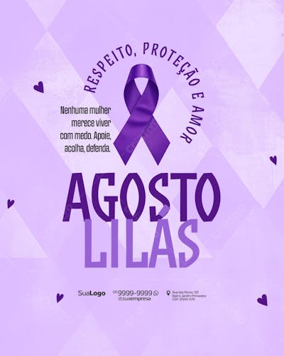 Social Media Agosto Lilás Conscientização Violência Contra a Mulher (10)