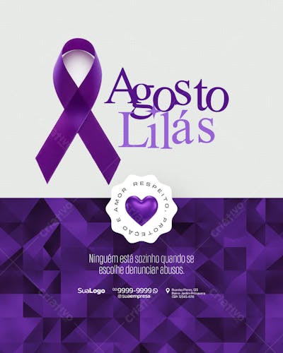 Social Media Agosto Lilás Conscientização Violência Contra a Mulher (6)