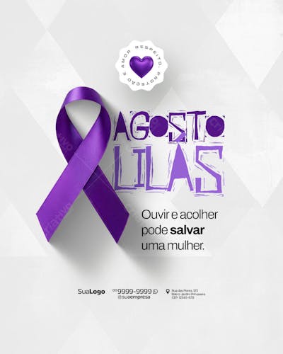 Social Media Agosto Lilás Conscientização Violência Contra a Mulher (8)