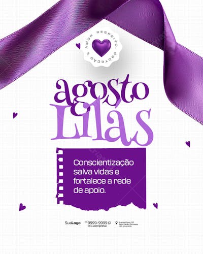 Social Media Agosto Lilás Conscientização Violência Contra a Mulher (18)