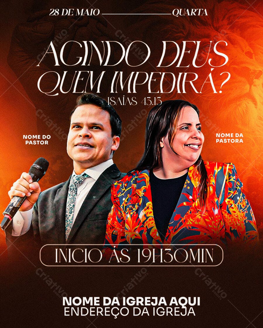 Flyer Igreja 28 de Maio PSD Editável